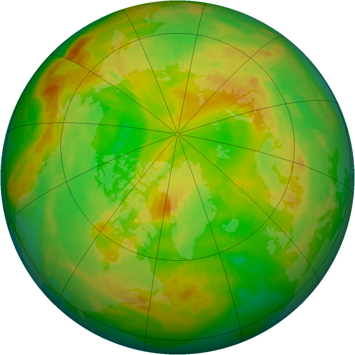 Arctic ozone map for 27 May 1990